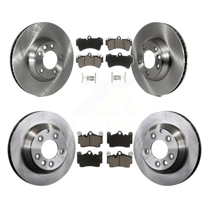 Disc Brake Rotor Ceramic Pad Front Rear Kit (6Pc) For Audi Q7 Volkswagen Touareg