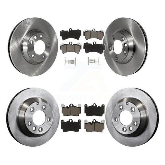 Disc Brake Rotor Ceramic Pad Front Rear Kit (6Pc) For Audi Q7 Volkswagen Touareg