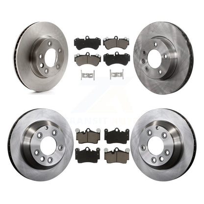 Disc Brake Rotors And Ceramic Pads Front Rear Kit (6Pc) For Volkswagen Touareg