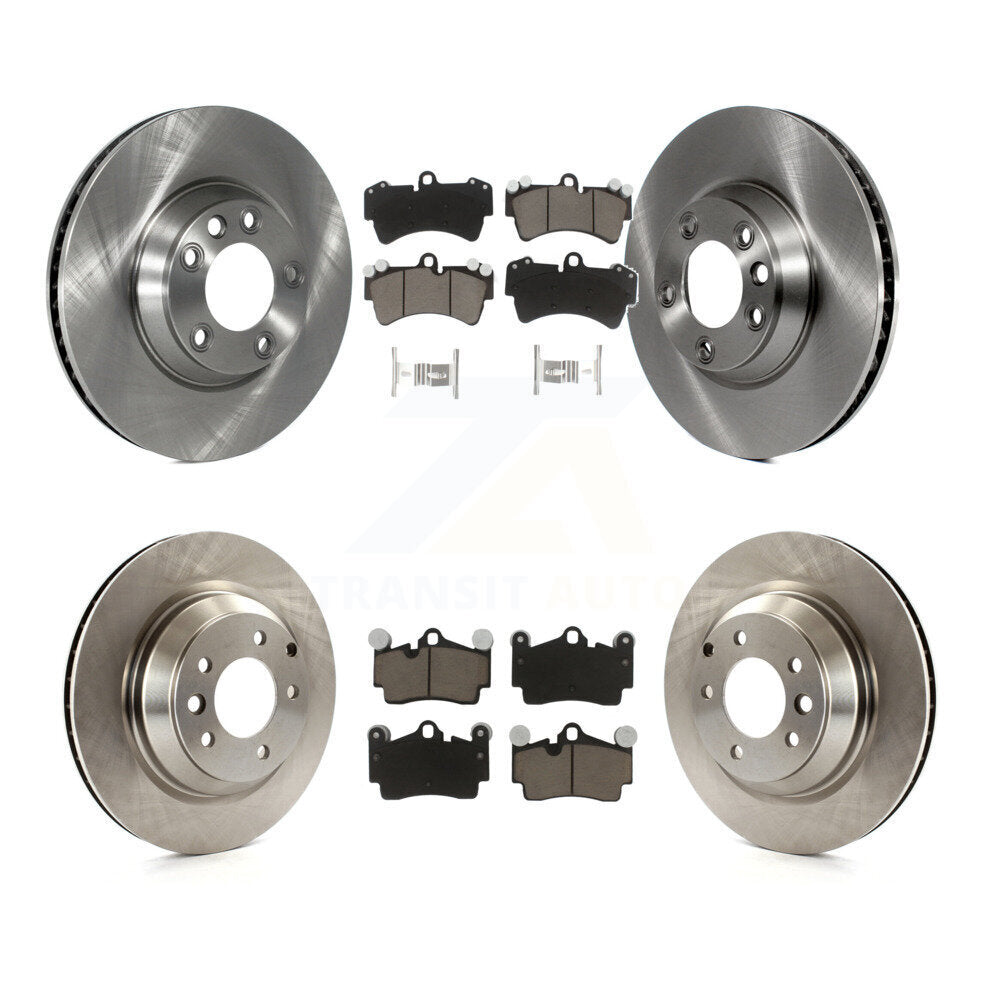 Disc Brake Rotors And Ceramic Pads Front Rear Kit (6Pc) For Audi Q7