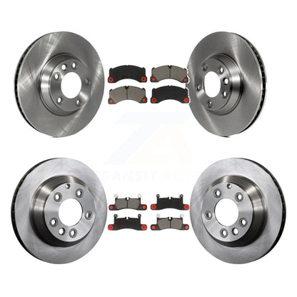 Disc Brake Rotors And Ceramic Pads Front Rear Kit (6Pc) For Porsche Cayenne