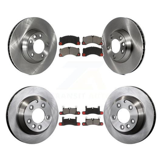 Disc Brake Rotors And Ceramic Pads Front Rear Kit (6Pc) For Porsche Cayenne