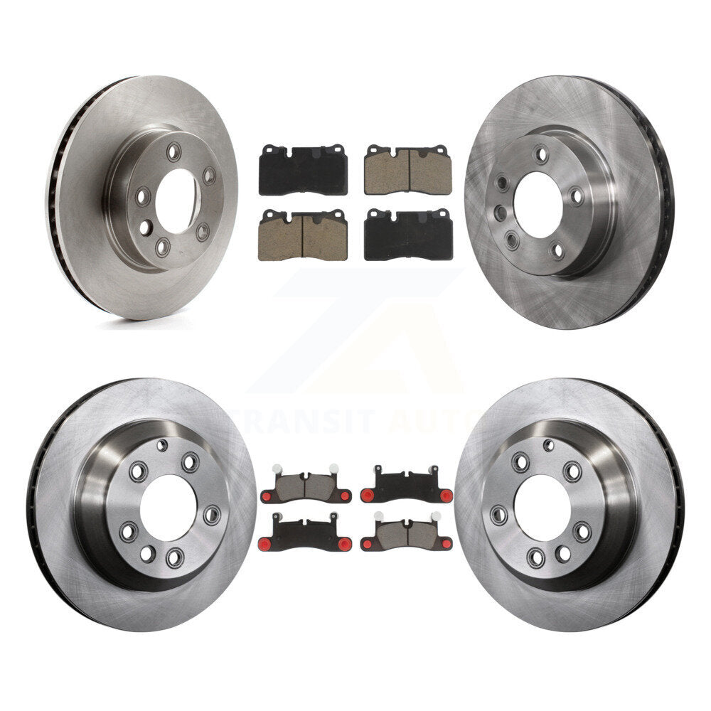 Disc Brake Rotors And Ceramic Pads Front Rear Kit (6Pc) For Volkswagen Touareg