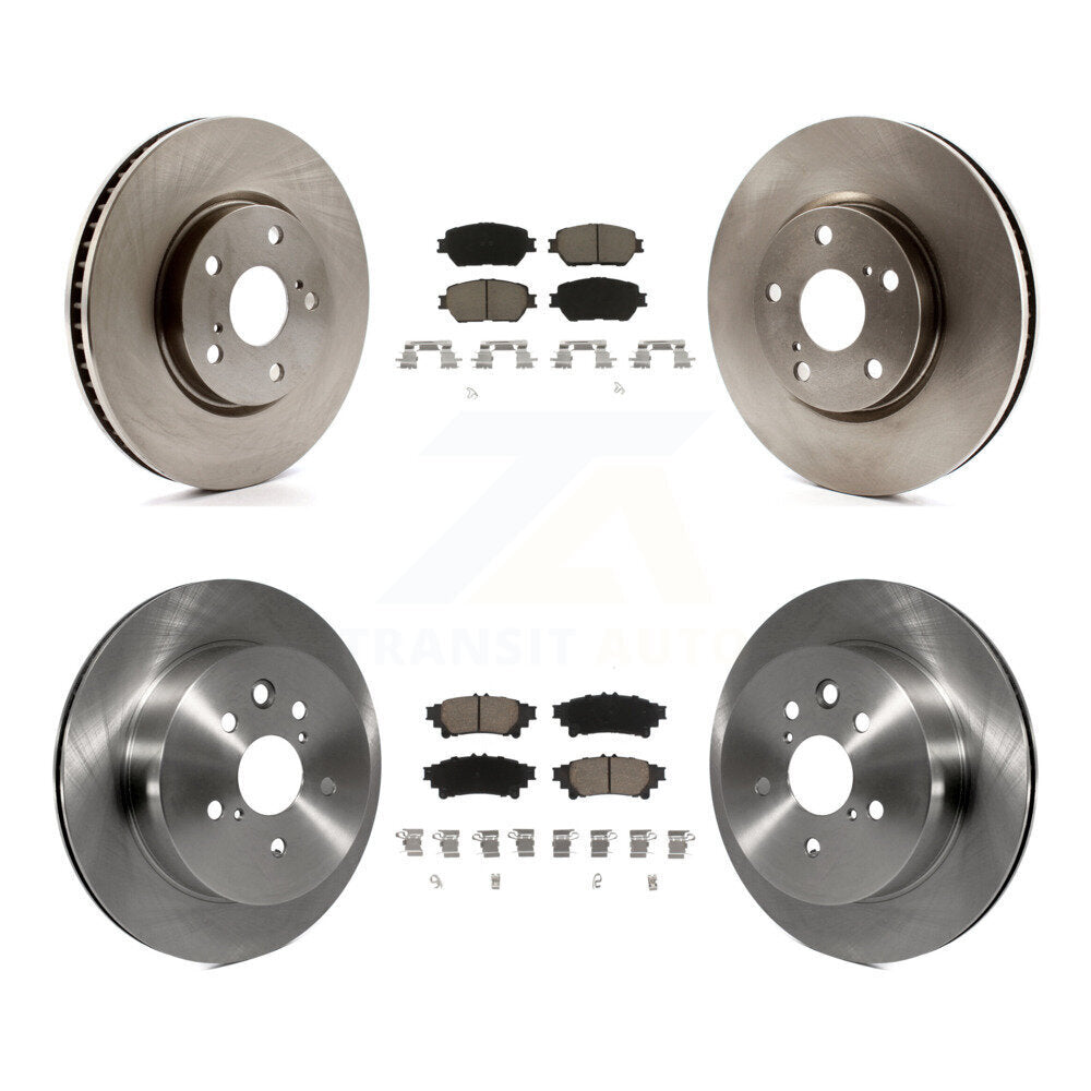 Brake Rotors & Ceramic Pad Front Rear Kit (6Pc) For 2014 Lexus IS250 C F Sport