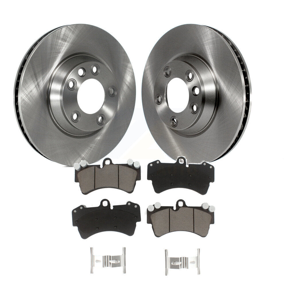 Brake Rotor Ceramic Pad Front Kit For Audi Q7 Porsche Cayenne Volkswagen Touareg