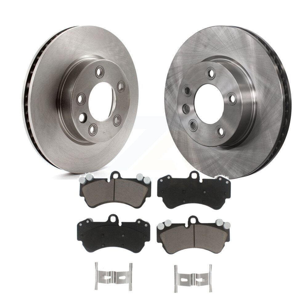Disc Brake Rotors & Ceramic Pad Front Kit For Porsche Cayenne Volkswagen Touareg