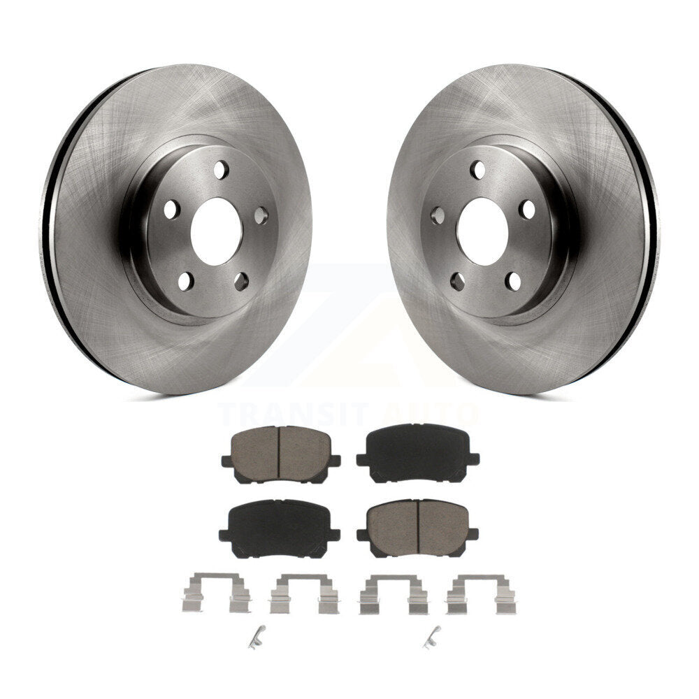Disc Brake Rotors & Ceramic Pad Front Kit For Toyota Corolla Matrix Pontiac Vibe