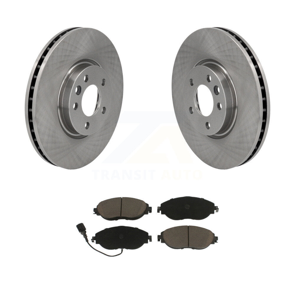 Disc Brake Rotors And Ceramic Pads Front Kit For Volkswagen CC AWD