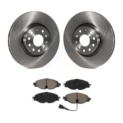 Brake Rotor & Ceramic Pad Front Kit For Volkswagen Golf Taos SportWagen Audi GTI