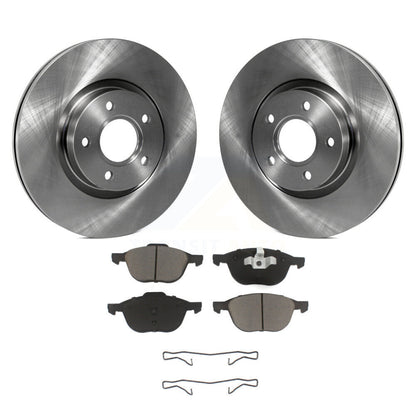 Brake Rotors & Ceramic Pad Front Kit For Ford Escape Volvo C-Max S40 C30 V50 C70