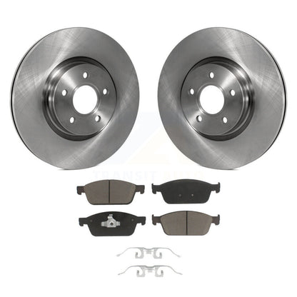 Brake Rotor Ceramic Pad Front Kit For 13-18 Ford Focus With 320mm Diameter