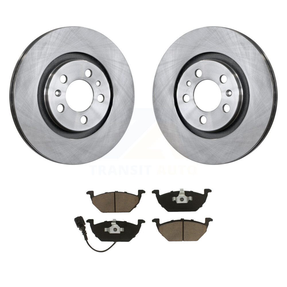 Disc Brake Rotor And Ceramic Pad Front Kit For Volkswagen Jetta Golf Beetle City