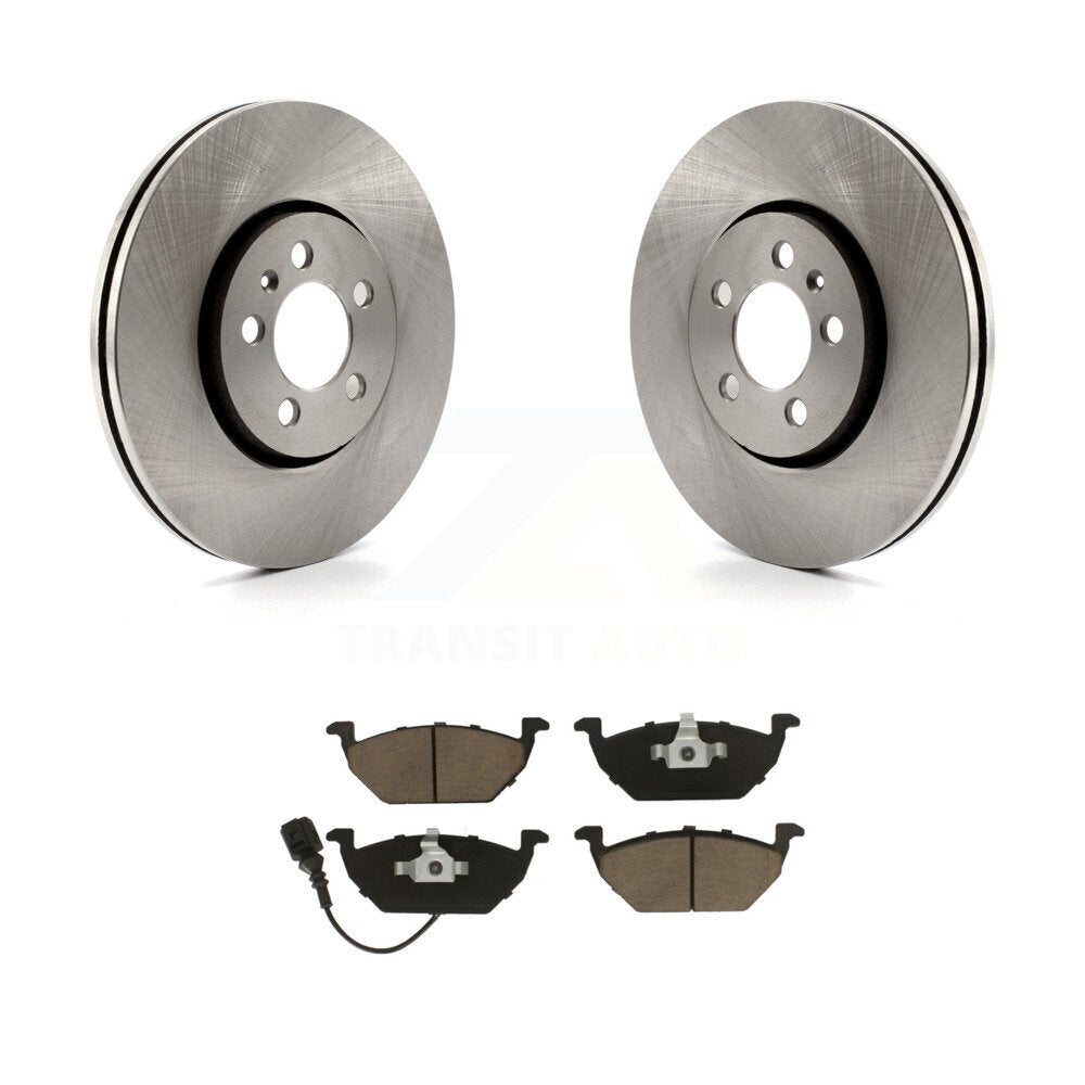 Disc Brake Rotors And Ceramic Pads Front Kit For 2000-2001 Volkswagen Golf 2.0L