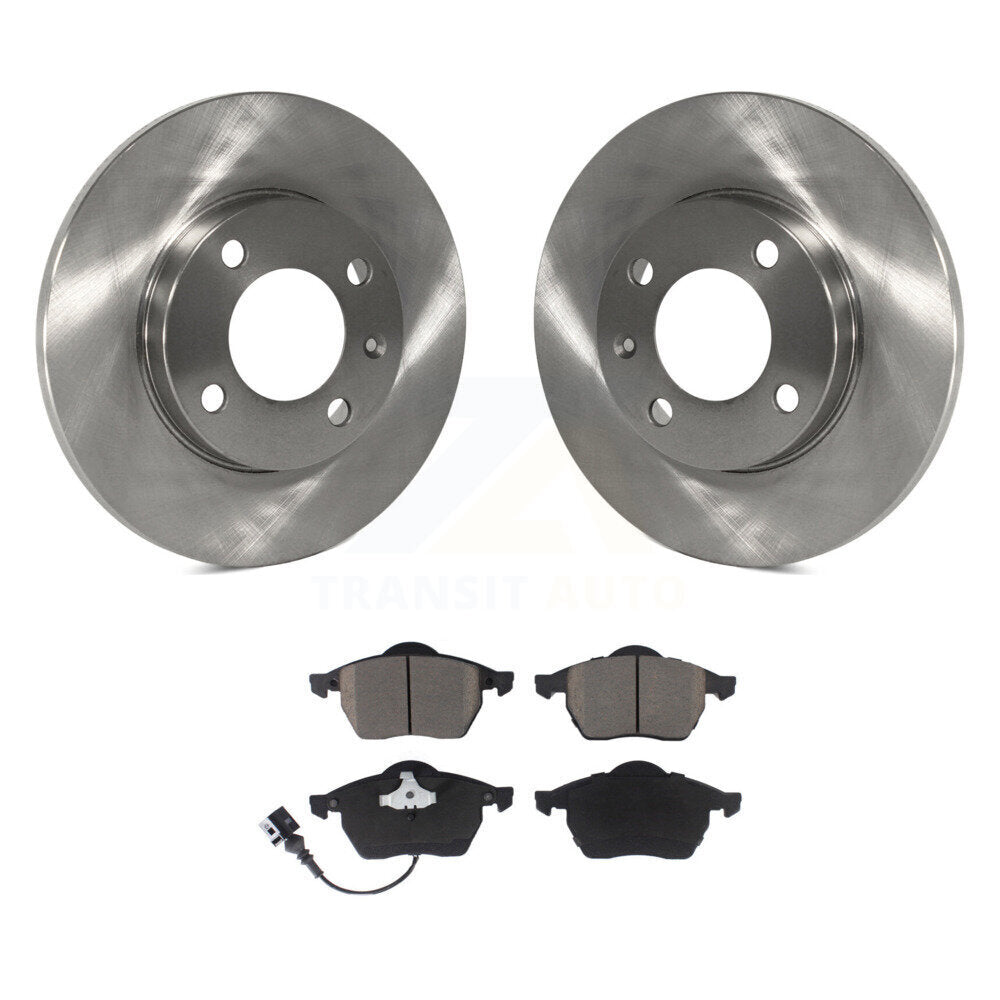 Disc Brake Rotors And Ceramic Pads Front Kit For 1996-1998 Volkswagen Jetta 2.8L