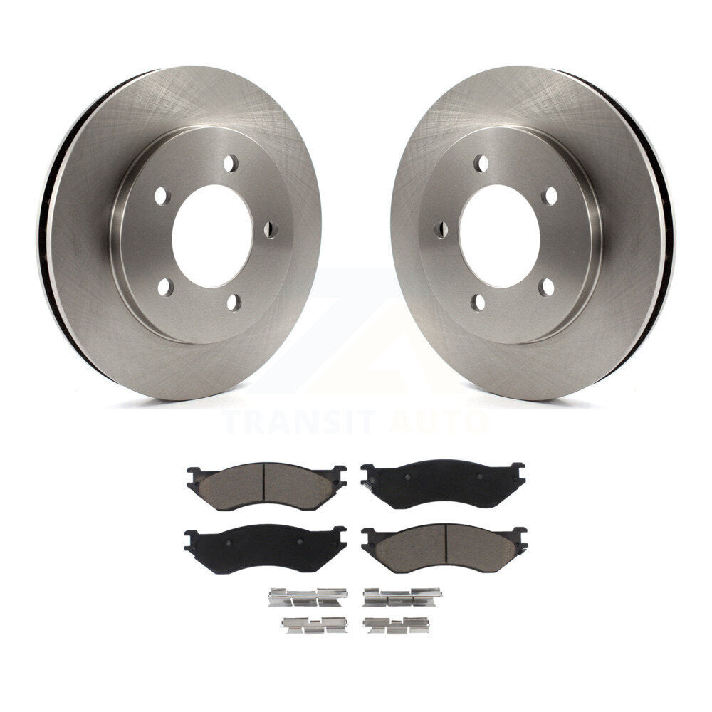Disc Brake Rotor Ceramic Pad Front Kit For Ford Expedition Lincoln Navigator 4WD
