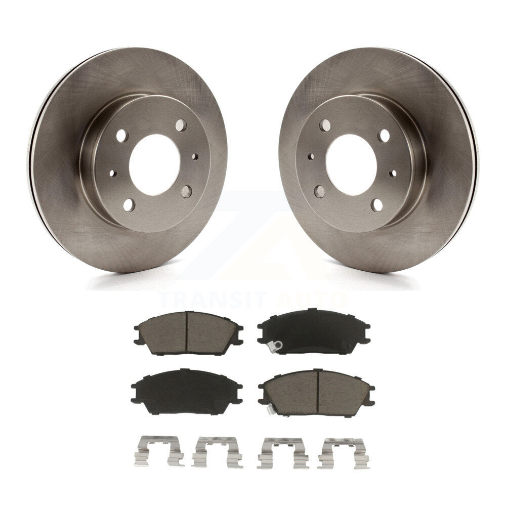 Disc Brake Rotors And Ceramic Pads Front Kit For 2000-2005 Hyundai Accent