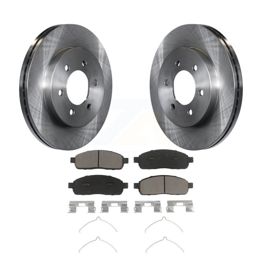 Disc Brake Rotors And Ceramic Pads Front Kit For Ford F-150 Lincoln Mark LT 4WD