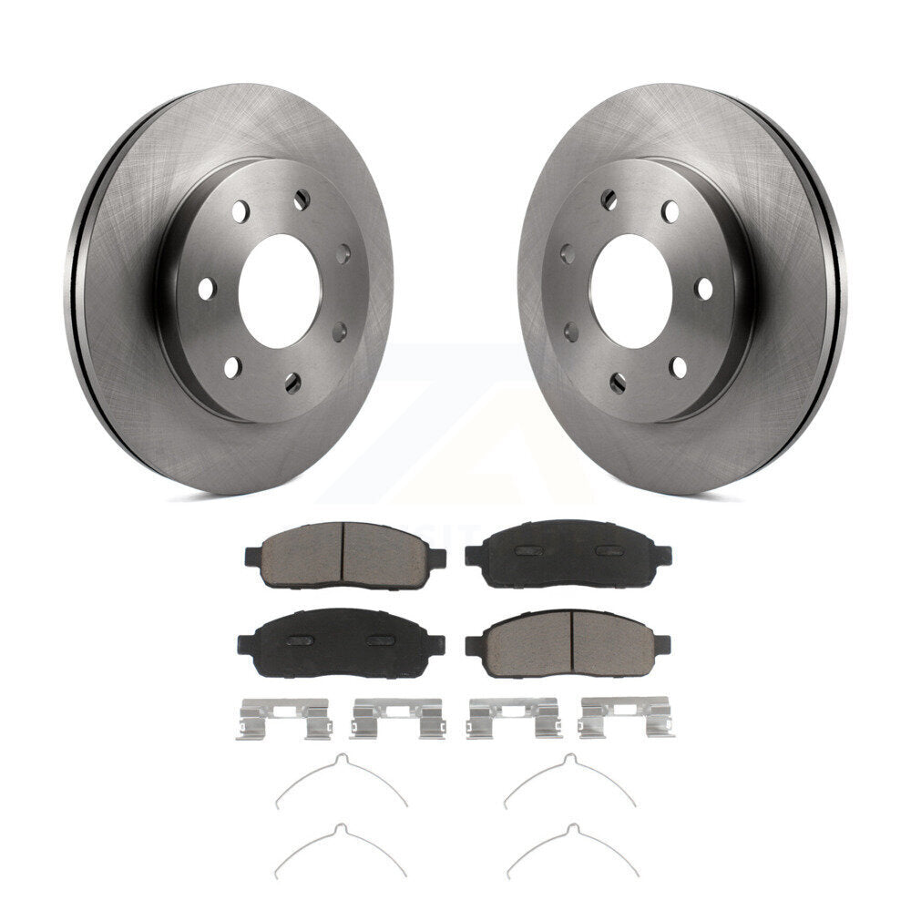 Disc Brake Rotors And Ceramic Pads Front Kit For Ford F-150 Lincoln Mark LT 4WD