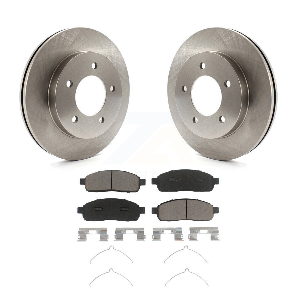 Disc Brake Rotor Ceramic Pad Front Kit For 2004 Ford F-150 4WD With 5 Lug Wheels
