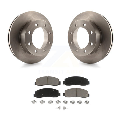 Disc Brake Rotors And Ceramic Pads Front Kit For Ford F-350 Super Duty F-450