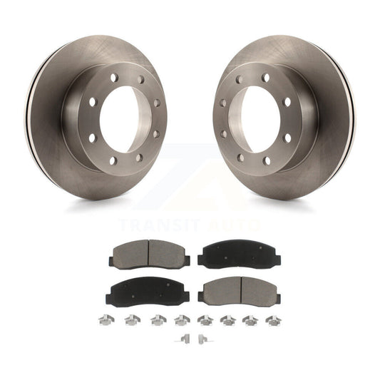 Disc Brake Rotors And Ceramic Pads Front Kit For Ford F-350 Super Duty F-450