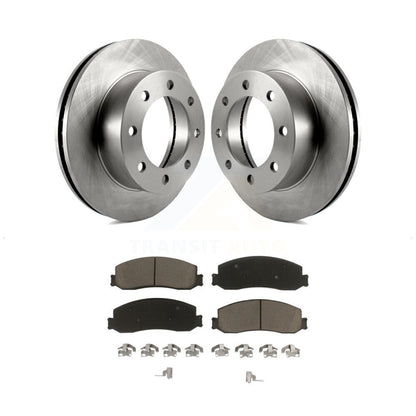 Disc Brake Rotors And Ceramic Pads Front Kit For Ford F-350 Super Duty F-250 4WD
