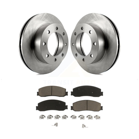 Disc Brake Rotors And Ceramic Pads Front Kit For Ford F-350 Super Duty F-250 4WD