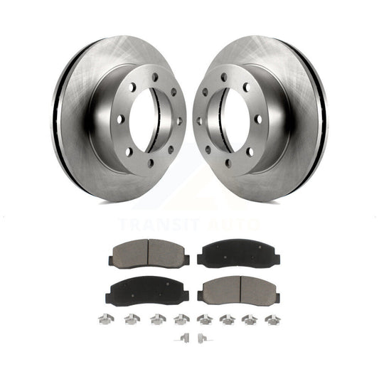 Disc Brake Rotors And Ceramic Pads Front Kit For Ford F-250 Super Duty F-350