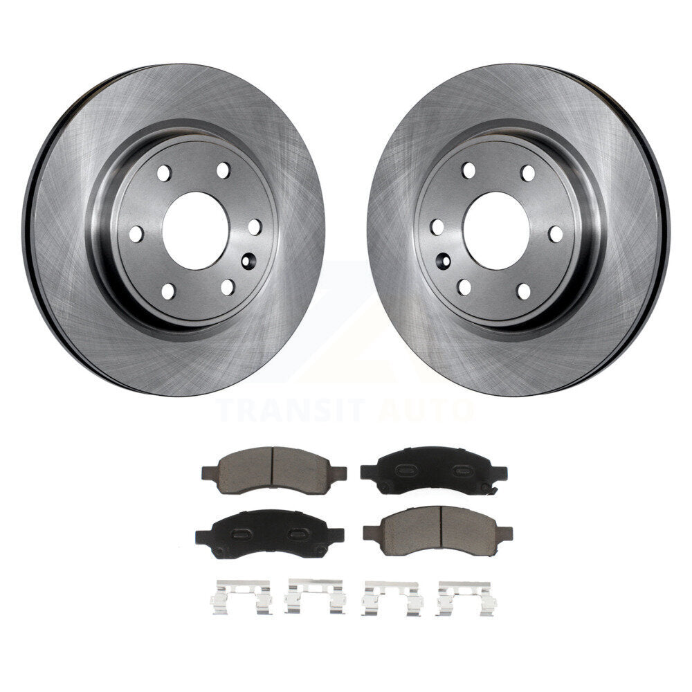 Brake Rotors Ceramic Pad Front Kit For GMC Acadia Buick Enclave Chevrolet Saturn