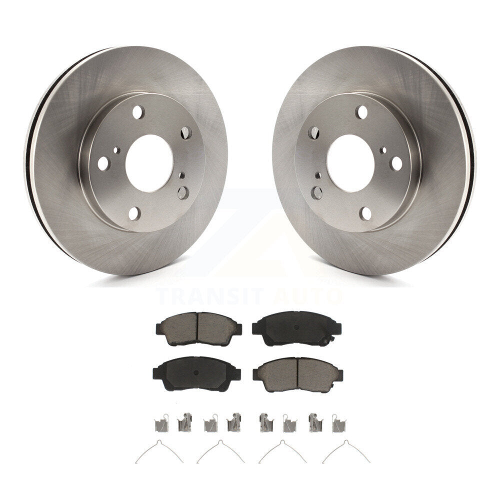 Disc Brake Rotors And Ceramic Pads Front Kit For Toyota Camry 2.2L