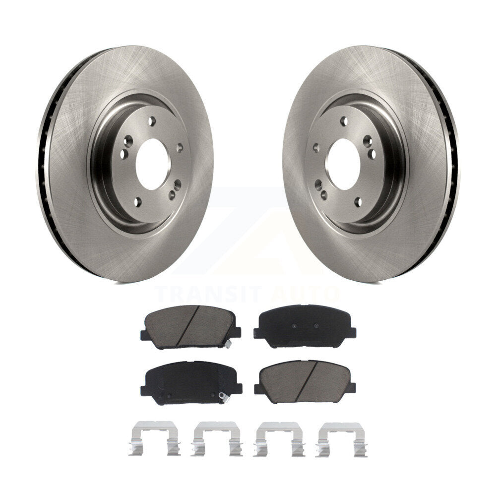 Disc Brake Rotors And Ceramic Pads Front Kit For 2011-2015 Kia Optima 2.0L