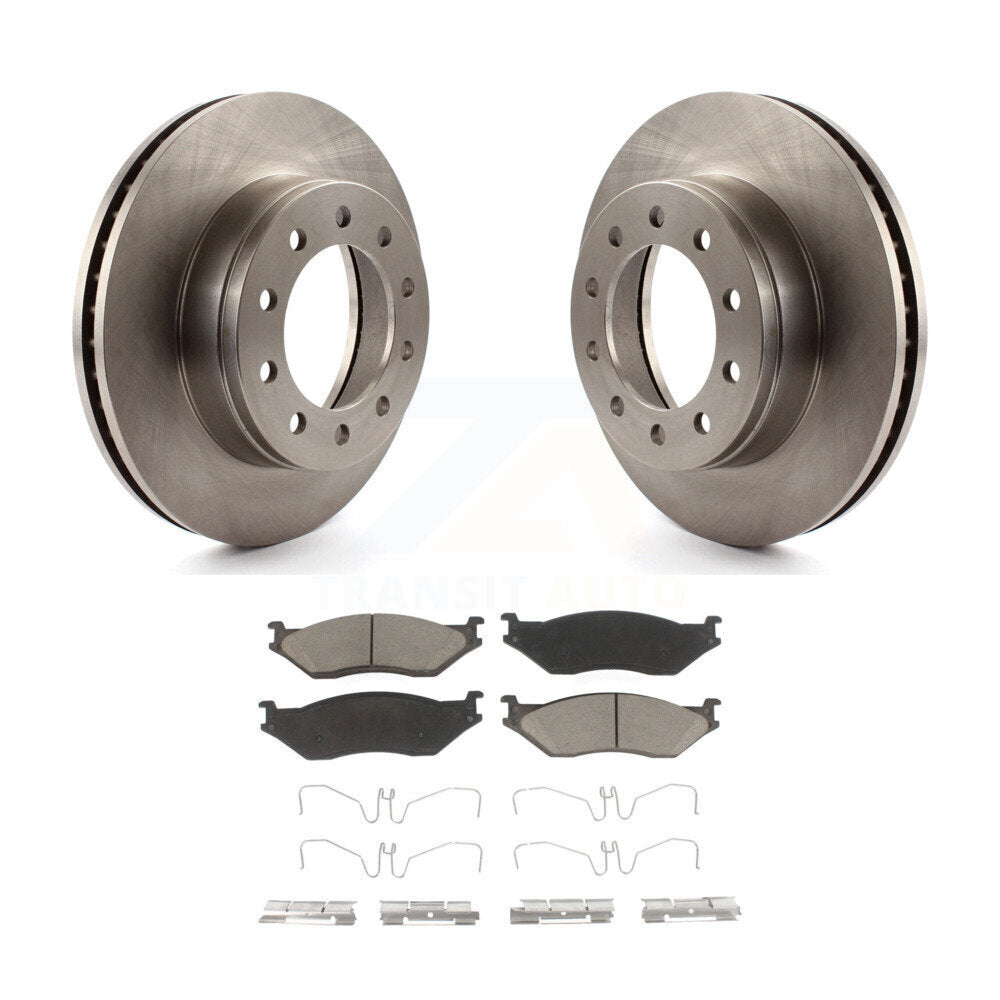 Brake Rotors Ceramic Pad Front Kit For Ford F-450 Super Duty F-550 International
