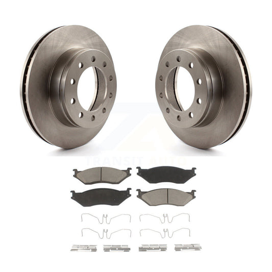 Brake Rotors Ceramic Pad Front Kit For Ford F-450 Super Duty F-550 International