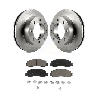 Disc Brake Rotors And Ceramic Pads Front Kit For Ford F-250 Super Duty F-350 4WD
