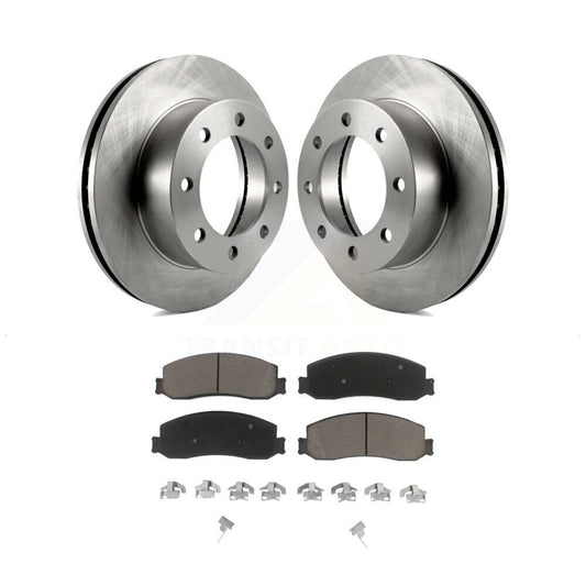 Disc Brake Rotors And Ceramic Pads Front Kit For Ford F-250 Super Duty F-350 4WD
