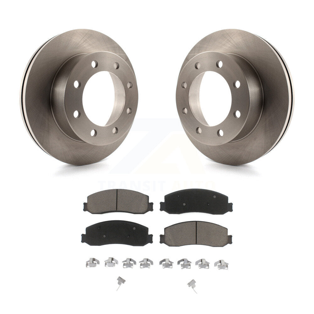 Disc Brake Rotors And Ceramic Pads Front Kit For 2011 Ford F-350 Super Duty 4WD