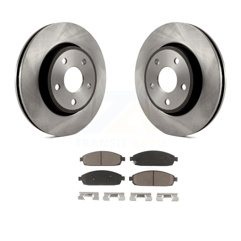 Disc Brake Rotors And Ceramic Pads Front Kit For Jeep Grand Cherokee Commander