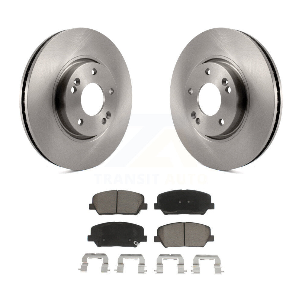 Disc Brake Rotors And Ceramic Pads Front Kit For Kia Forte Forte5 Koup