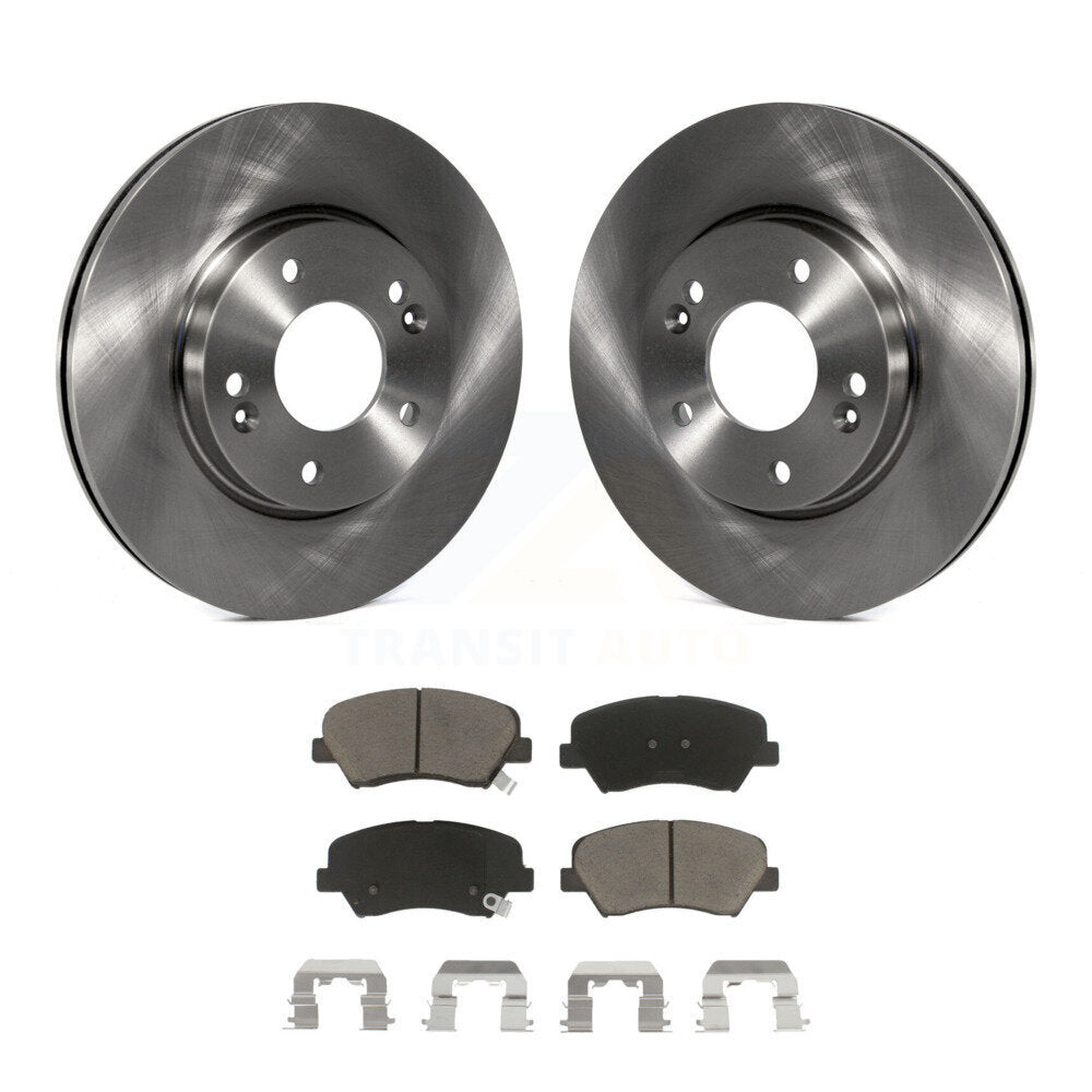 Brake Rotor Ceramic Pad Front Kit For Hyundai Elantra GT Kia Forte Veloster Koup