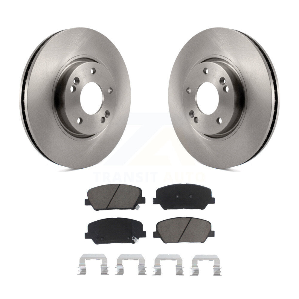 Brake Rotors & Ceramic Pad Front Kit For 2013-2015 Hyundai Veloster Turbocharged