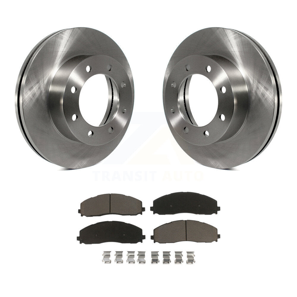 Disc Brake Rotor And Ceramic Pad Front Kit For Ford F-350 Super Duty F-250 F-450