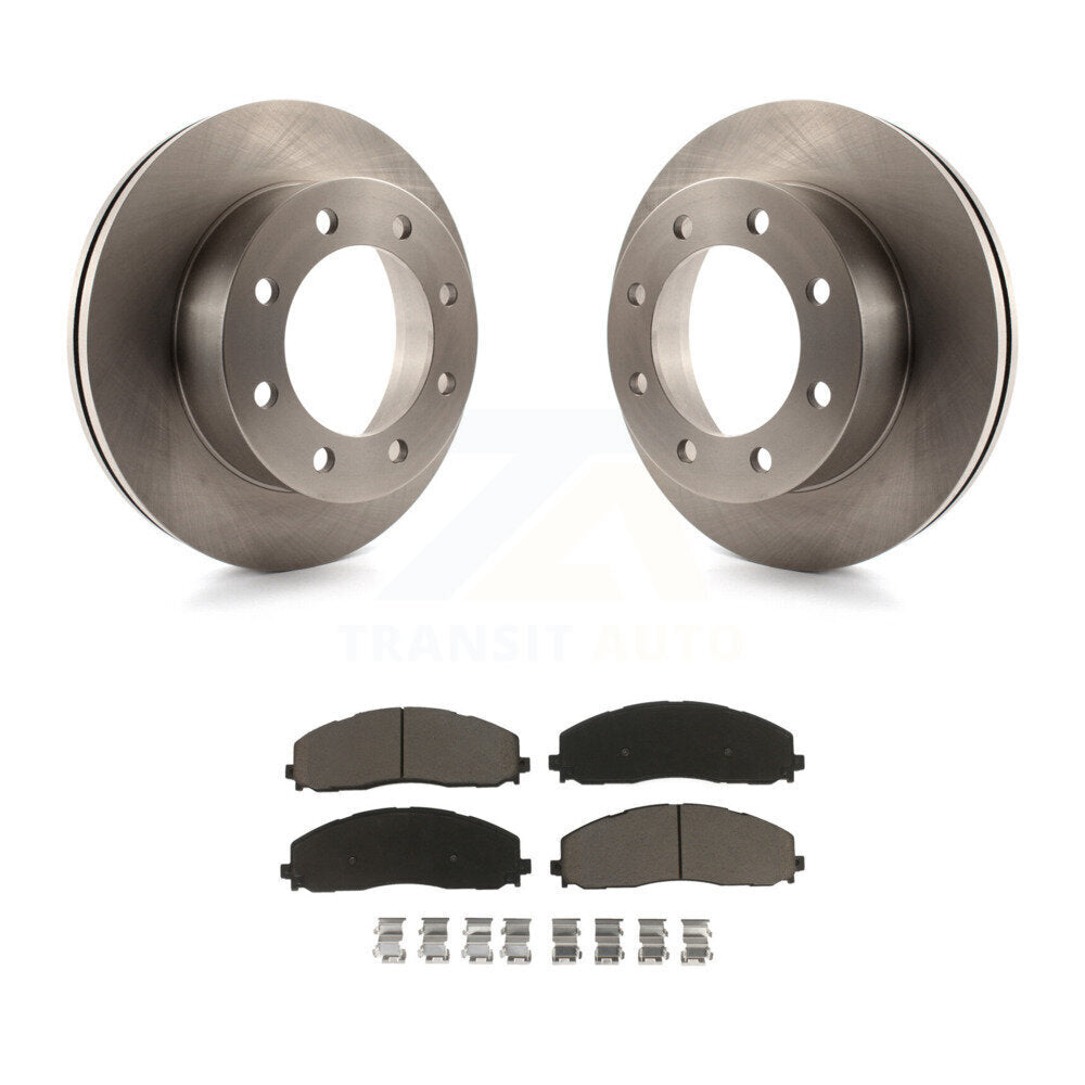 Disc Brake Rotors And Ceramic Pads Front Kit For 2013 Ford F-350 Super Duty 4WD