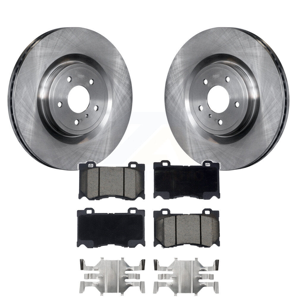 Brake Rotors Ceramic Pad Front Kit For INFINITI Q50 G37 Nissan 370Z Q60 M37 FX50