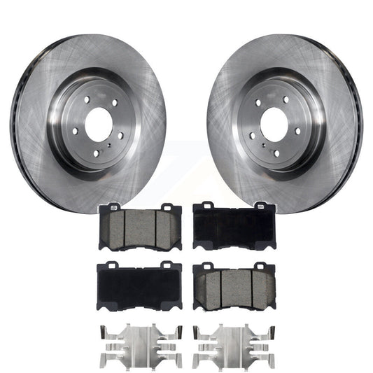Brake Rotors Ceramic Pad Front Kit For INFINITI Q50 G37 Nissan 370Z Q60 M37 FX50