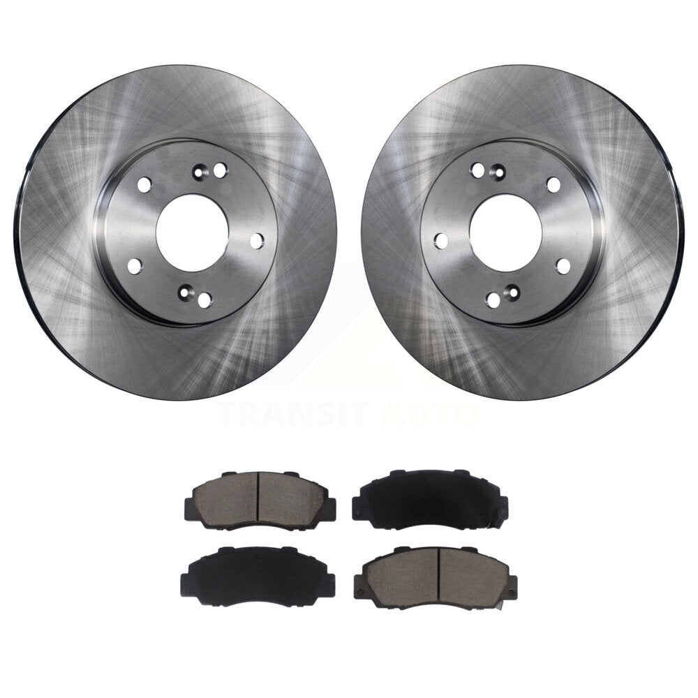 Disc Brake Rotors And Ceramic Pads Front Kit For 1998-2002 Honda Accord 3.0L