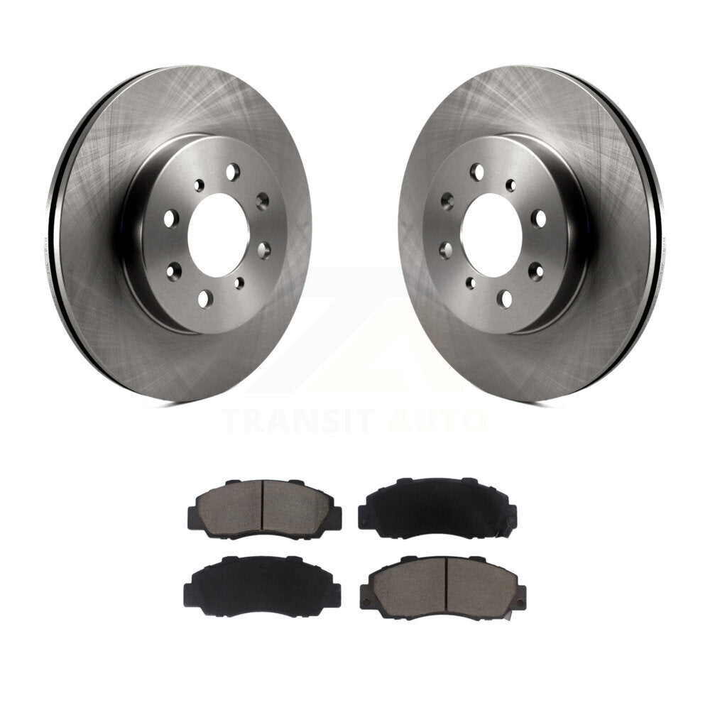 Disc Brake Rotors And Ceramic Pads Front Kit For 1992-1993 Acura Integra GS-R