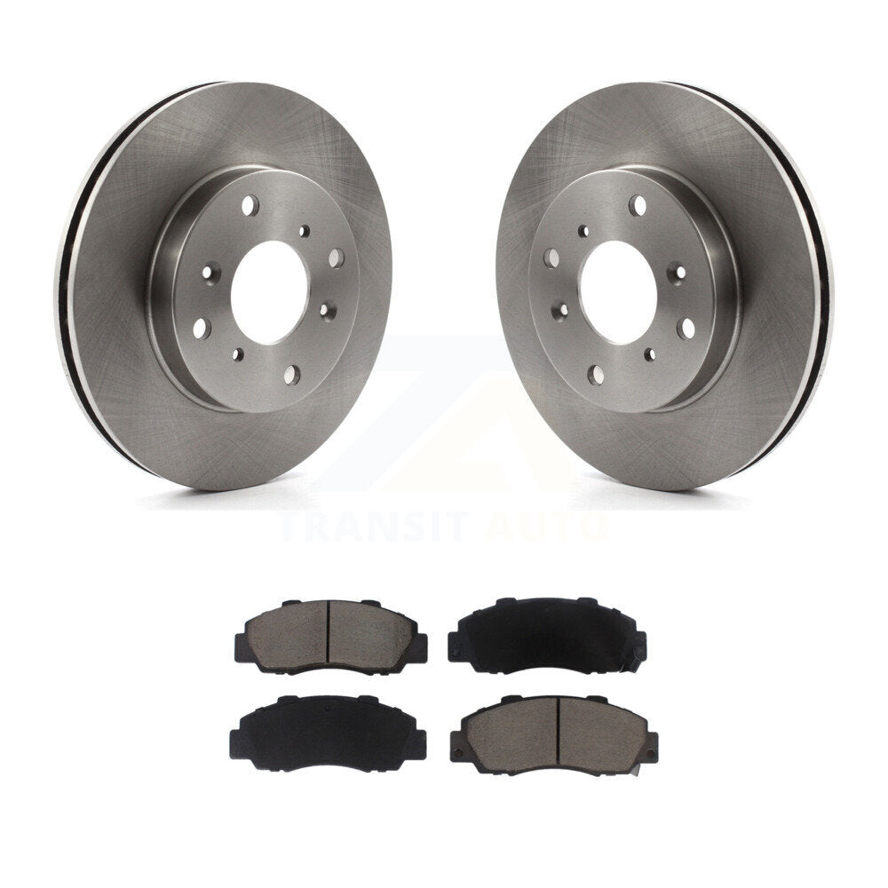 Disc Brake Rotors And Ceramic Pads Front Kit For 1993-1994 Honda Prelude VTEC