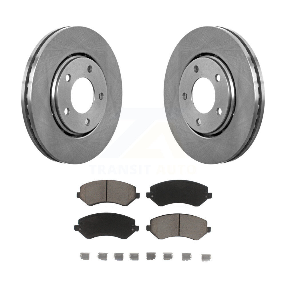 Disc Brake Rotor & Ceramic Pad Front Kit For Dodge Caravan Grand Chrysler Town