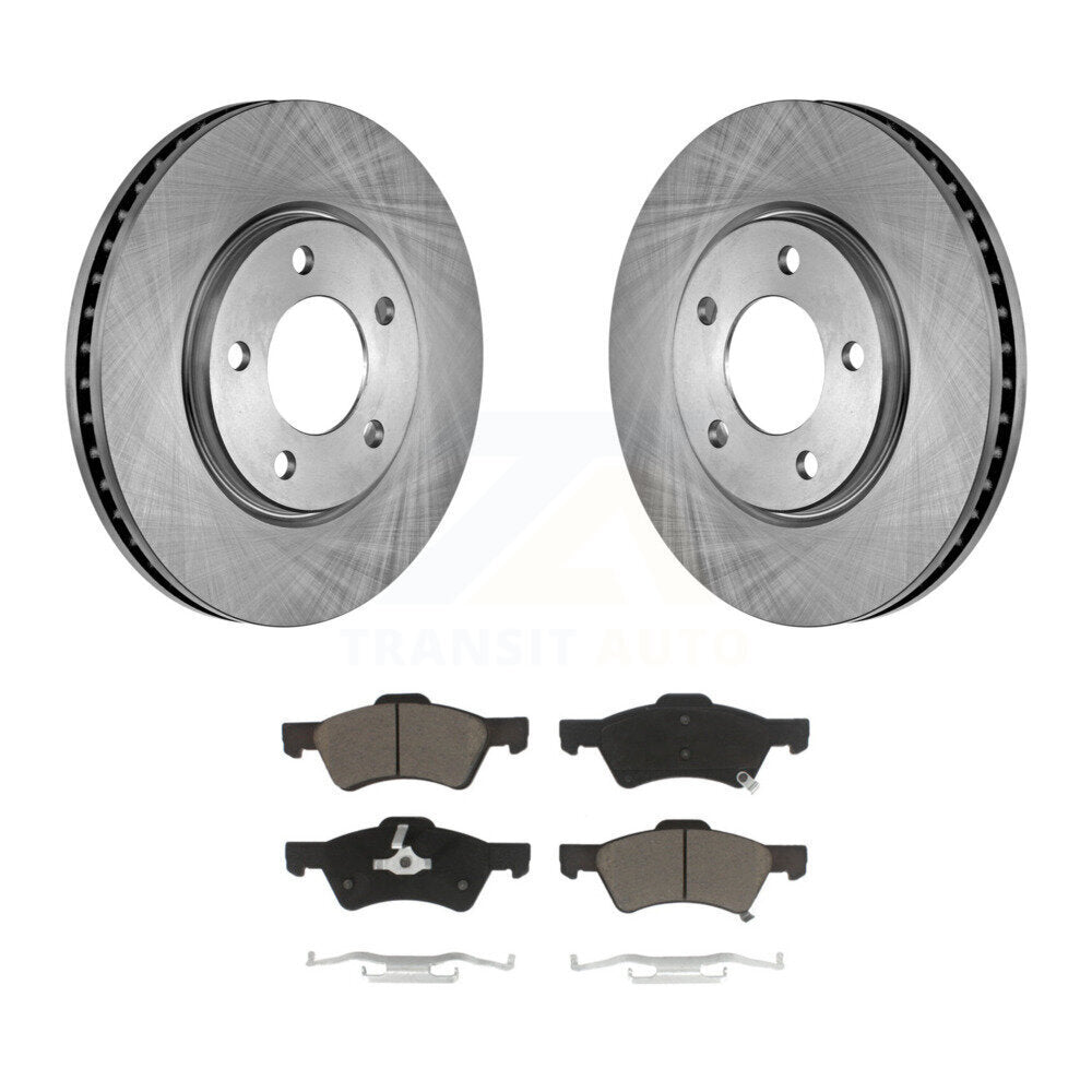 Disc Brake Rotor & Ceramic Pad Front Kit For Dodge Grand Caravan Chrysler Town