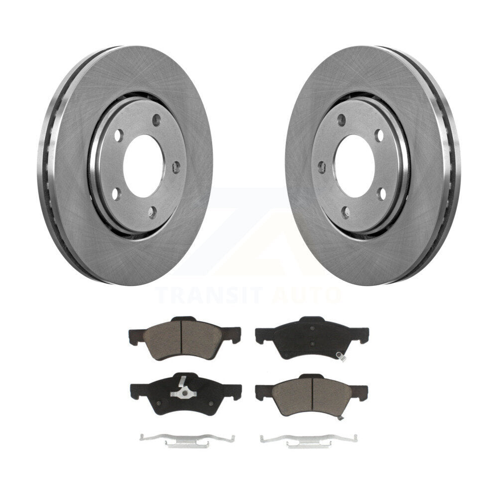 Disc Brake Rotors And Ceramic Pads Front Kit For Dodge Caravan Chrysler Voyager